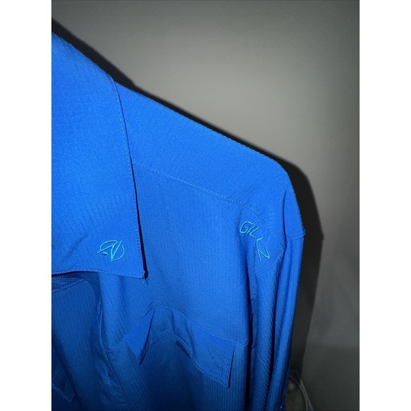Gillz Long Sleeve Performance Fishing Shirt – Blue – Men's - Picture 3 of 8